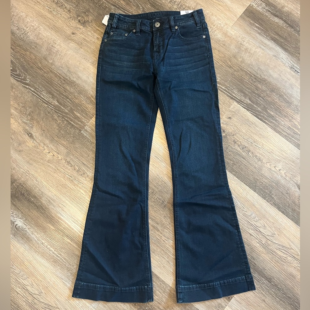 Rock & Roll Cowgirl Dark Indigo Trouser Jeans